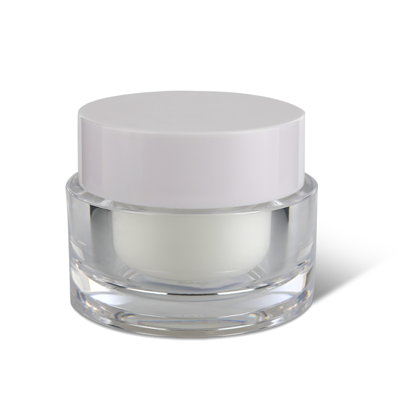 Luxury double wall acrylic cream jar skincare jar packaging  YH-CJ020,50g
