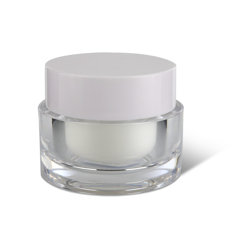 Luxury double wall acrylic cream jar skincare jar packaging  YH-CJ020,50g