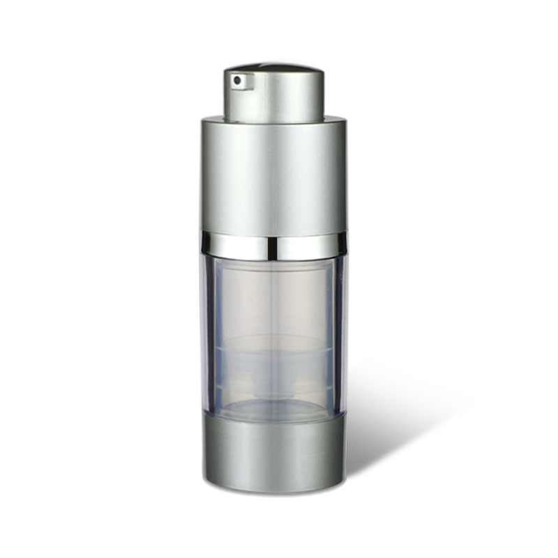 Luxury rotatable head round double wall airless bottle cosmetic packaging  YH-L15J