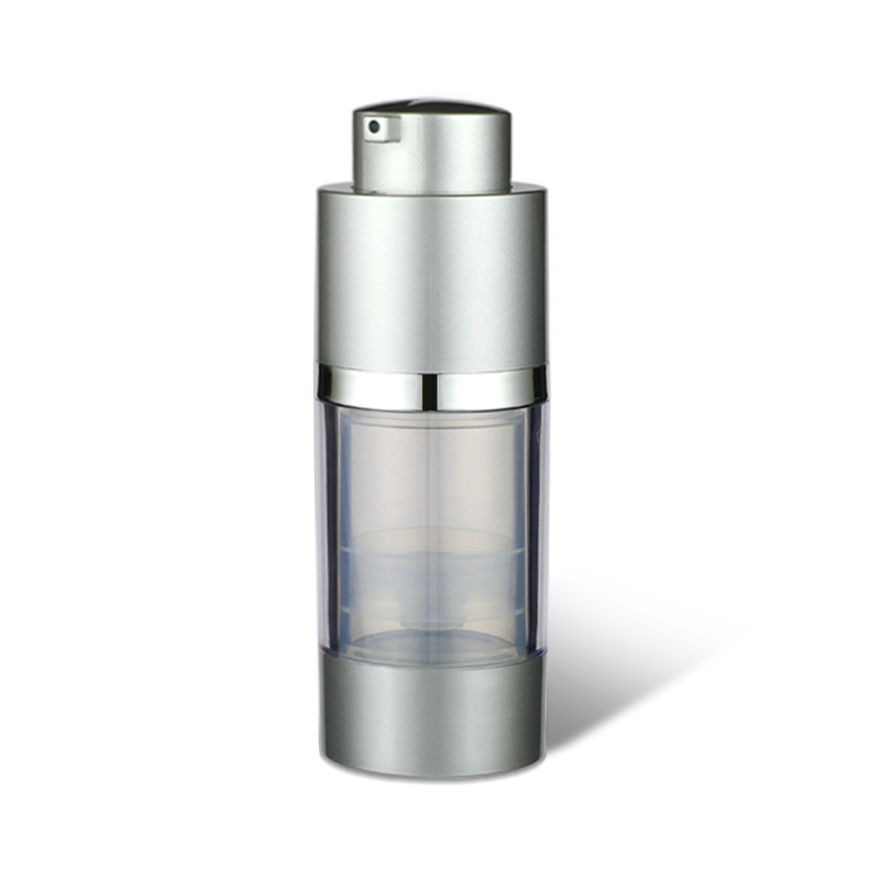 Luxury rotatable head round double wall airless bottle cosmetic packaging  YH-L15J