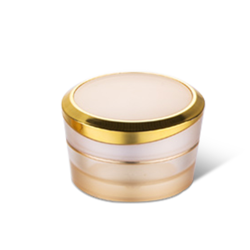 Luxury double wall acrylic cream jar with ring cosmetic packaging  YH-CJ006,15G