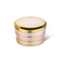 Luxury double wall acrylic cream jar with ring cosmetic packaging  YH-CJ006,15G